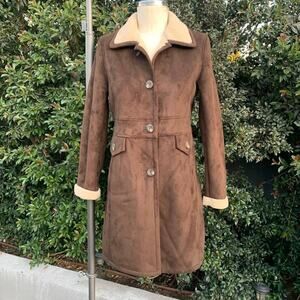 Giacca Faux Suede Sherpa Coat